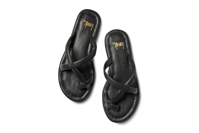 Beek Sungem Leather Slide Sandal Black