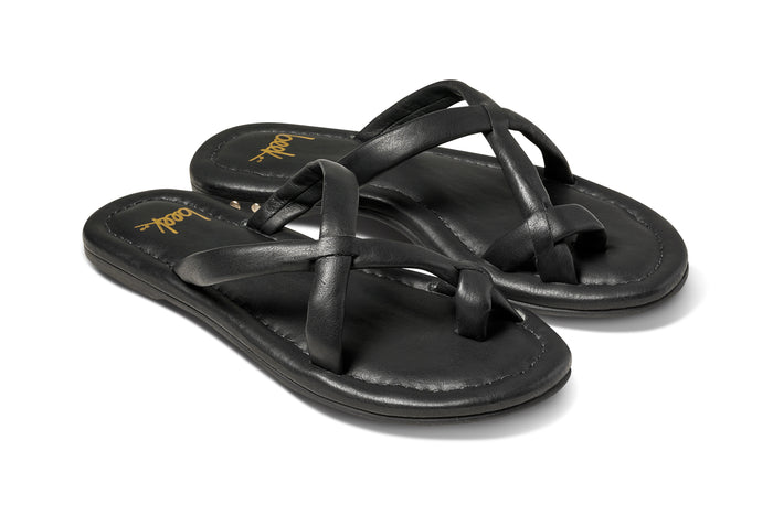 beek Sungem Leather Slide Sandal Black