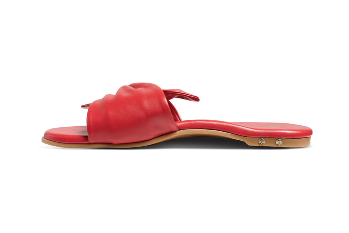Beek Sweetbird Leather Slide Sandal Lipstick