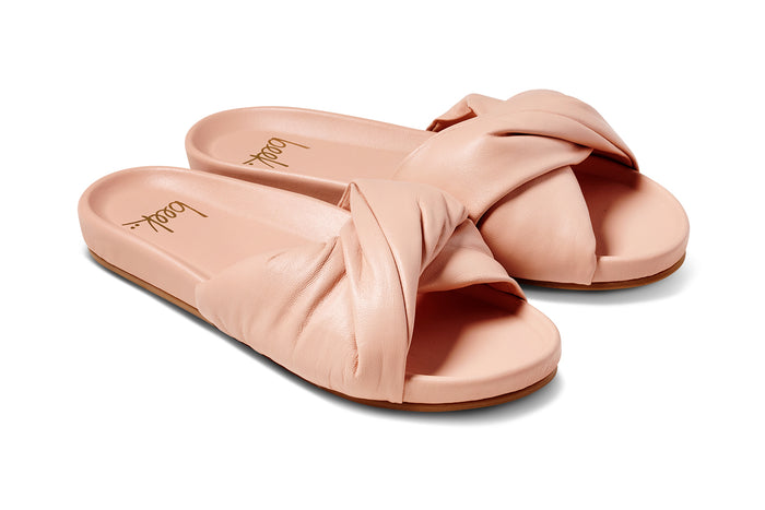 beek Tesia Leather Slide Sandal Blush