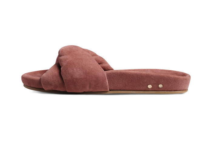 Beek Tesia Suede Slide Sandal Fig
