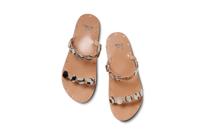 Beek Topaz Leather Slide Sandal Beach