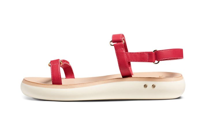 Beek Tyto Leather Platform Sandal Lipstick