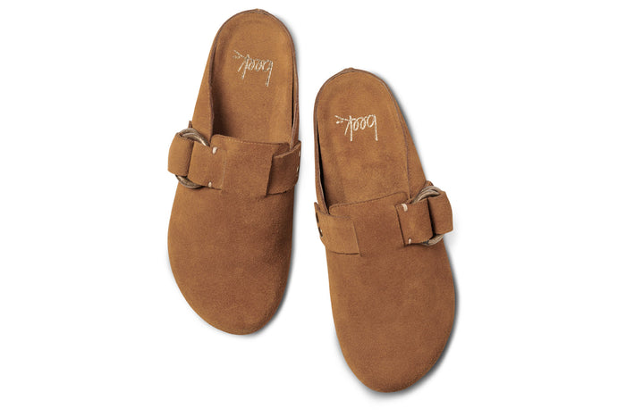 Beek Vulture Suede Mule Slide Chestnut
