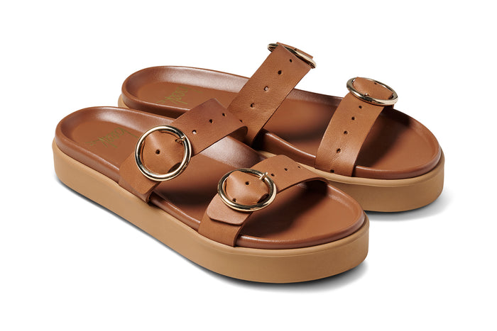 Beek Warbler Leather Platform Sandal Tan