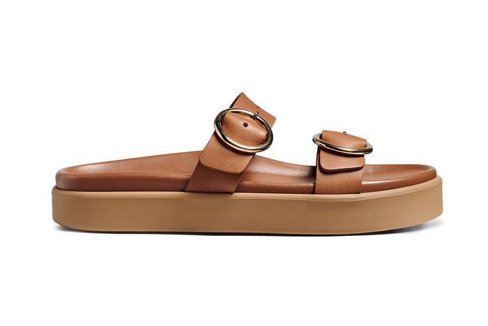 Beek Warbler Leather Platform Sandal Tan