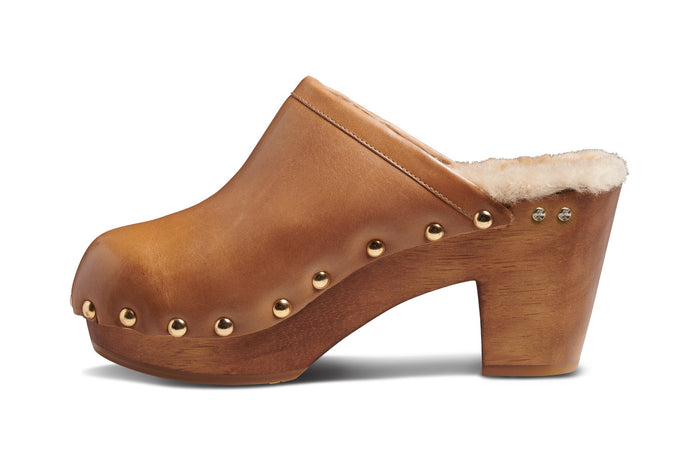 Beek Woodpecker Shearling Clog Saddle