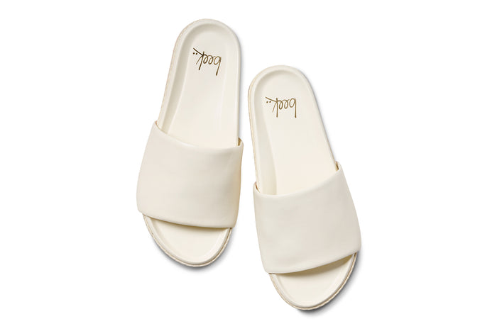 Beek Pelican Textile Leather Platform Sandal Vanilla