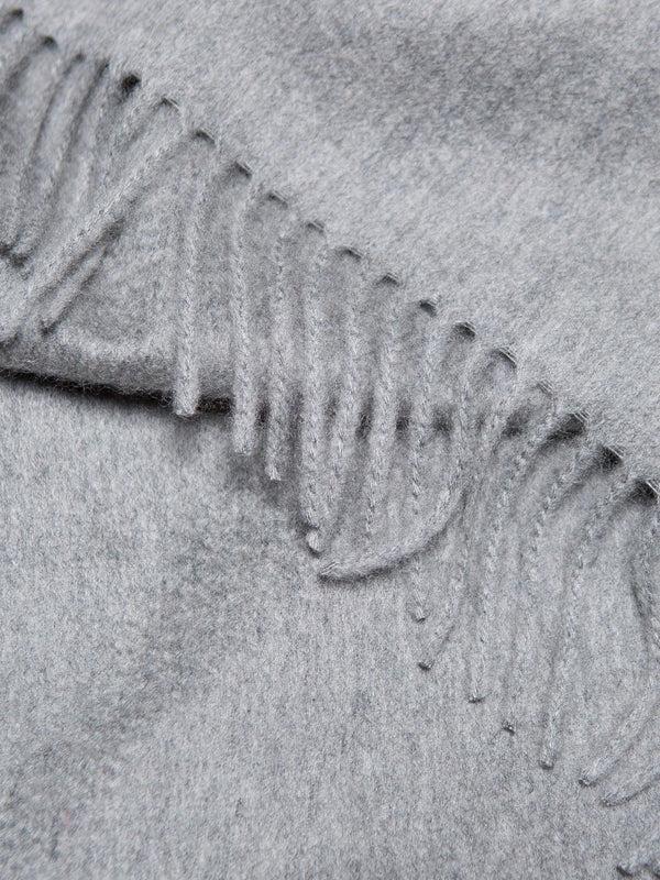 Begg & Co Arran Plain Men's Cashmere Scarf In Flannel Grey