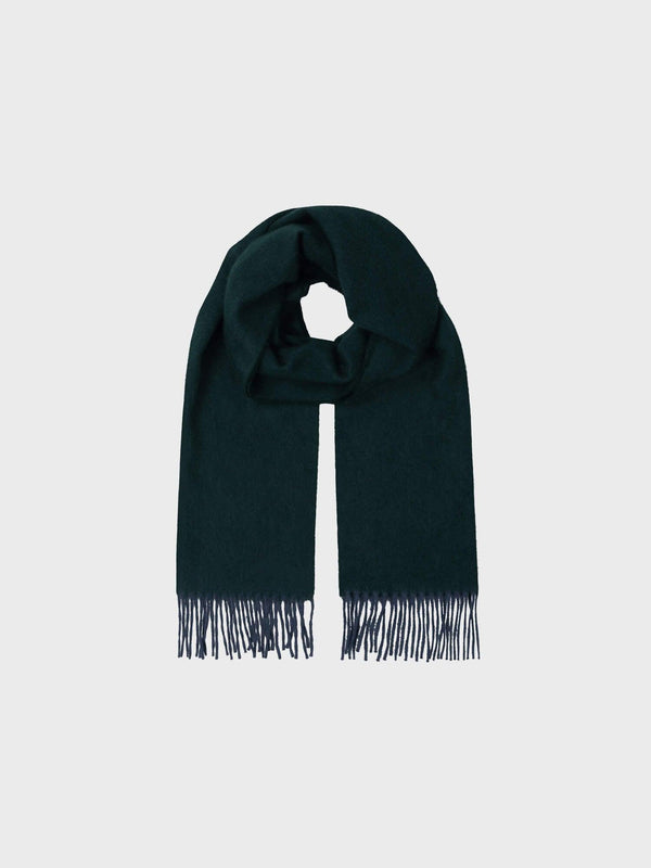 Begg & Co Arran Plain Womens Cashmere Scarf Drake Green