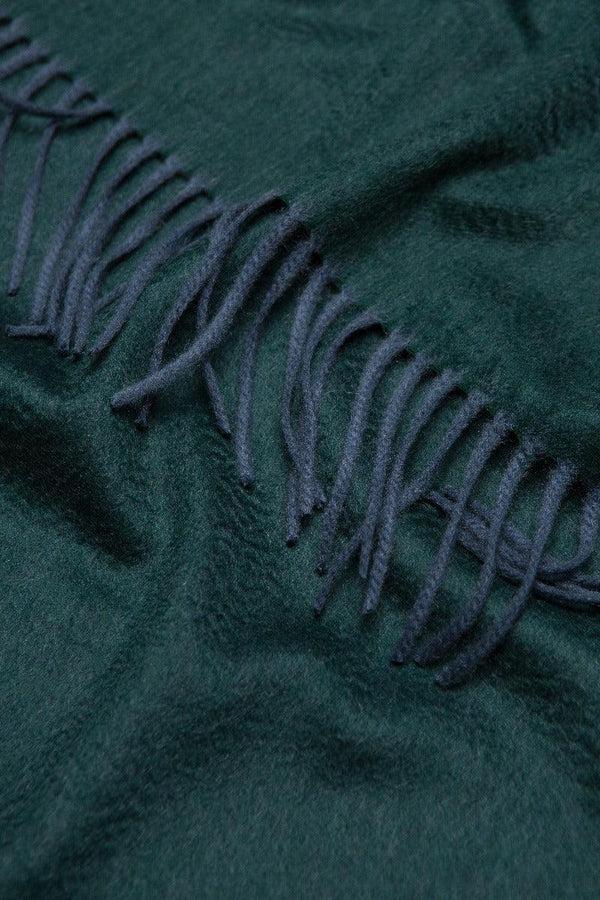 Begg & Co Arran Plain Womens Cashmere Scarf Drake Green