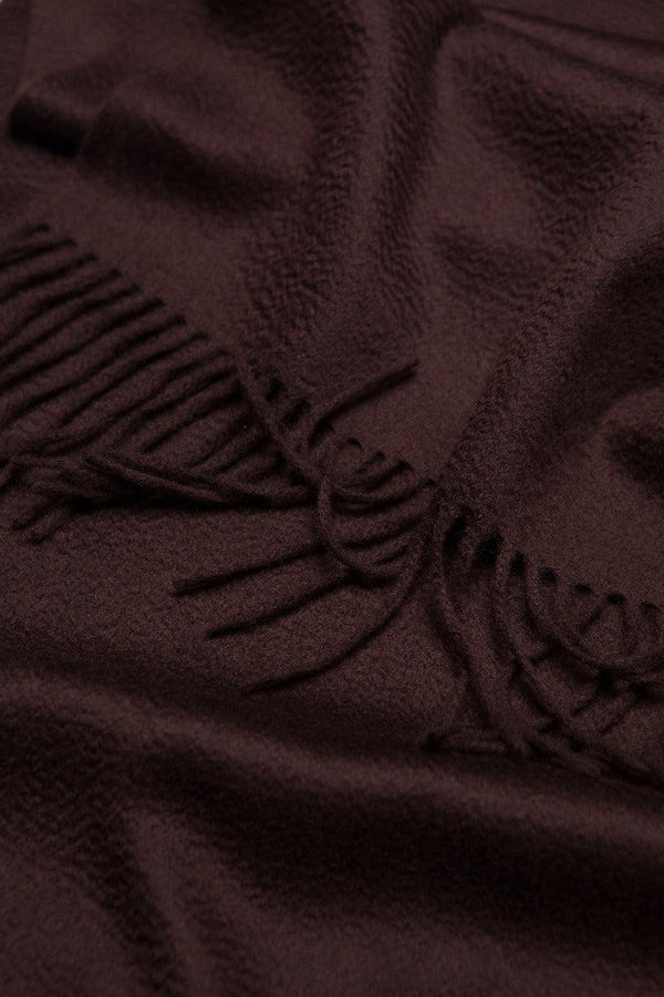 Begg & Co Arran Plain Womens Cashmere Stole Chocolate