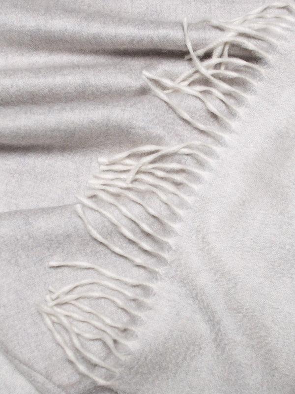 Begg & Co Arran Reversible Womens Cashmere Scarf White Silver