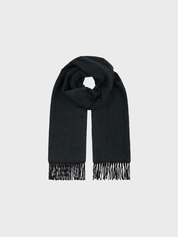 begg & co Arran Reversible Womens Oversized Scarf Charcoal Spruce - Begg x Co