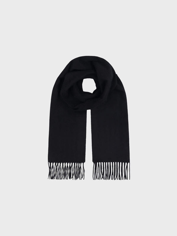 Begg & Co Arran Solid Women's Cashmere Scarf In Black