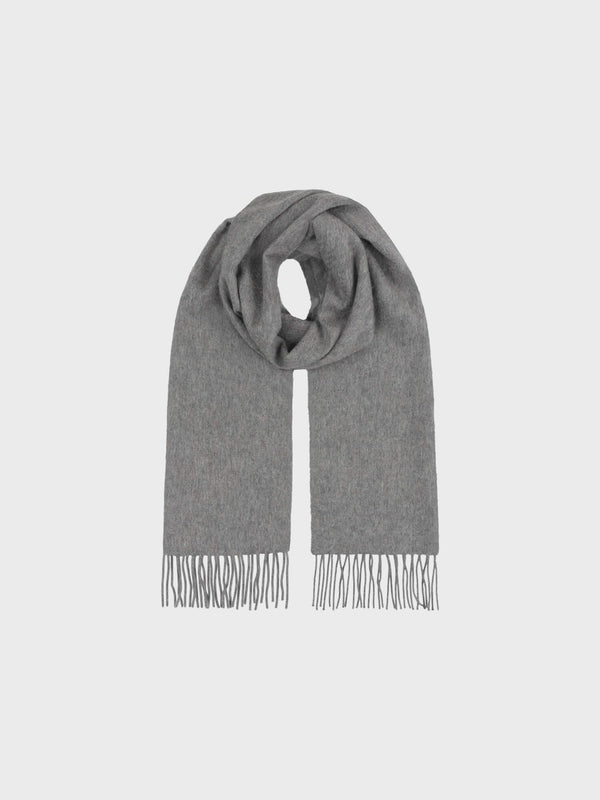 begg & co Arran Solid Women's Cashmere Scarf in Flannel Grey