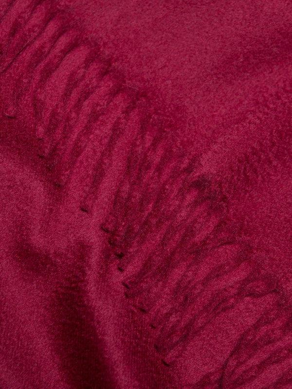 Begg & Co Arran Plain Womens Cashmere Scarf Wine Red