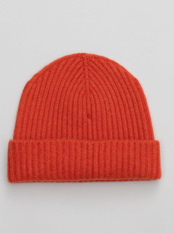 Begg & Co Women's Orange Cashmere Alex Beanie Hat
