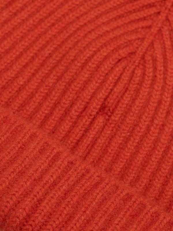 Begg & Co Women's Orange Cashmere Alex Beanie Hat
