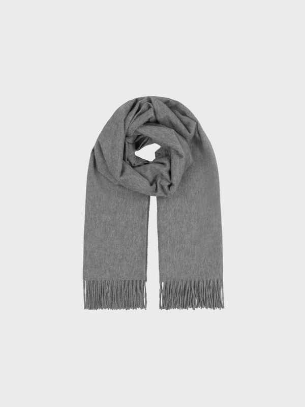 Begg & Co Womens Arran Cashmere Stole Flannel Grey