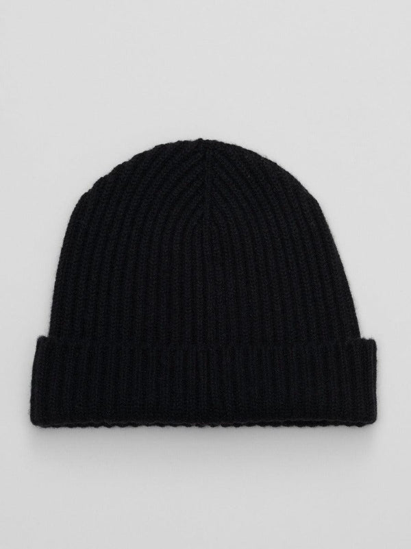 Begg & Co Womens Black Cashmere Alex Beanie Hat