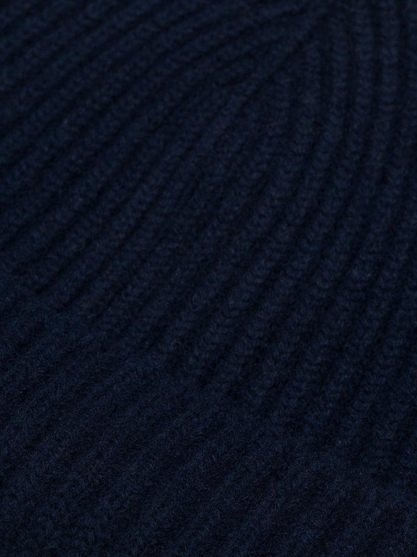 Begg & Co Womens Dark Navy Cashmere Alex Beanie Hat