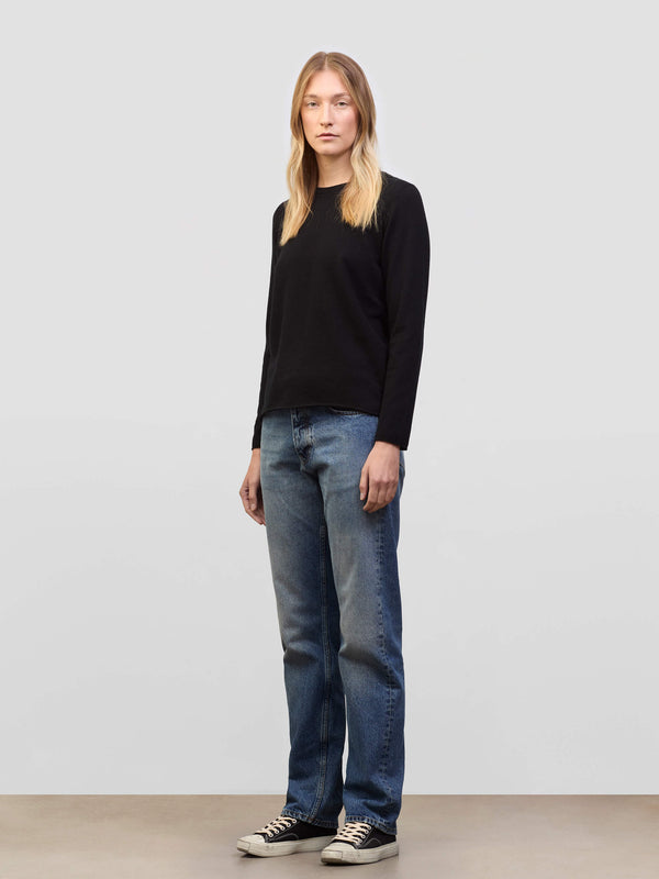 Begg & Co Womens Luxe Cashmere Knitted T-Shirt Black