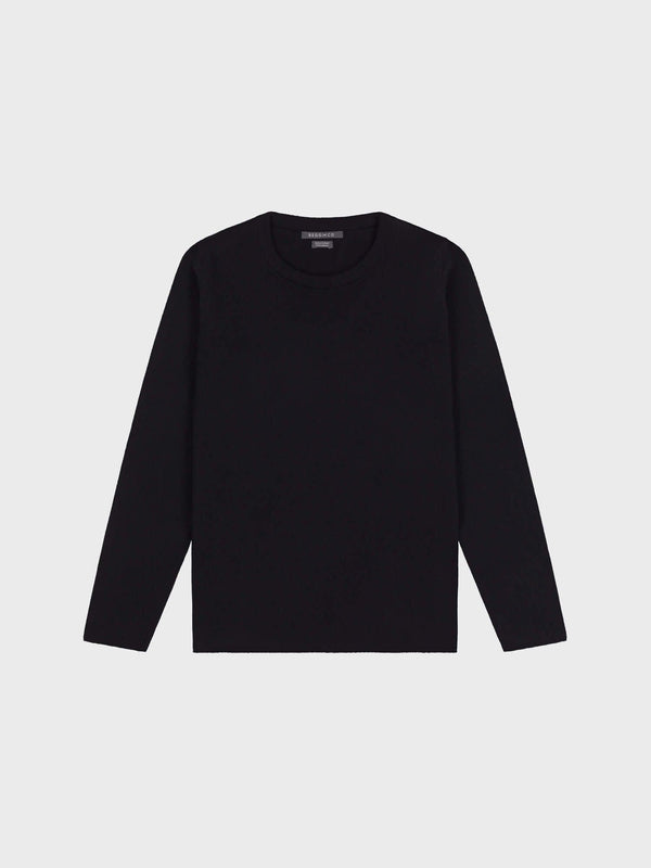 Begg & Co Womens Luxe Cashmere Knitted T-Shirt Black