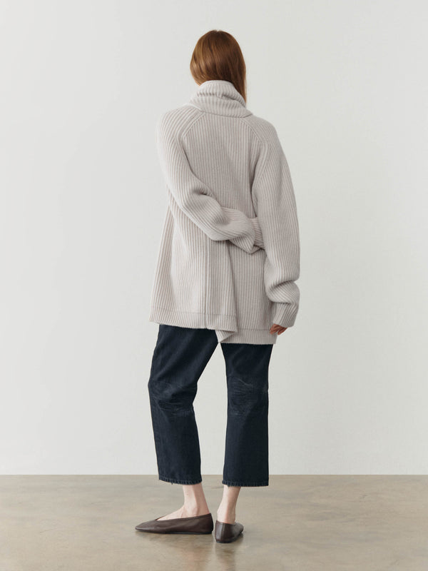 Begg & Co Womens Oat Yacht Cashmere Knitted Cardigan