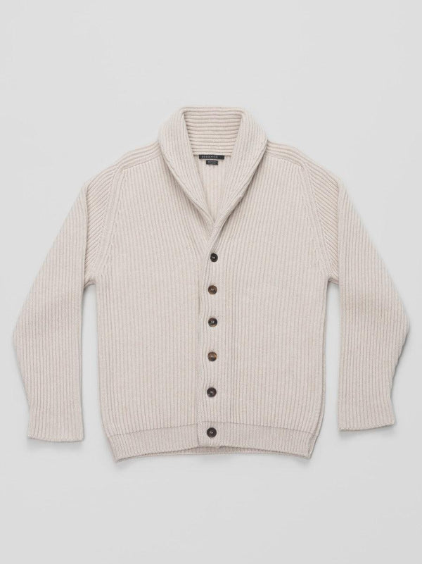 Begg & Co Womens Oat Yacht Cashmere Knitted Cardigan