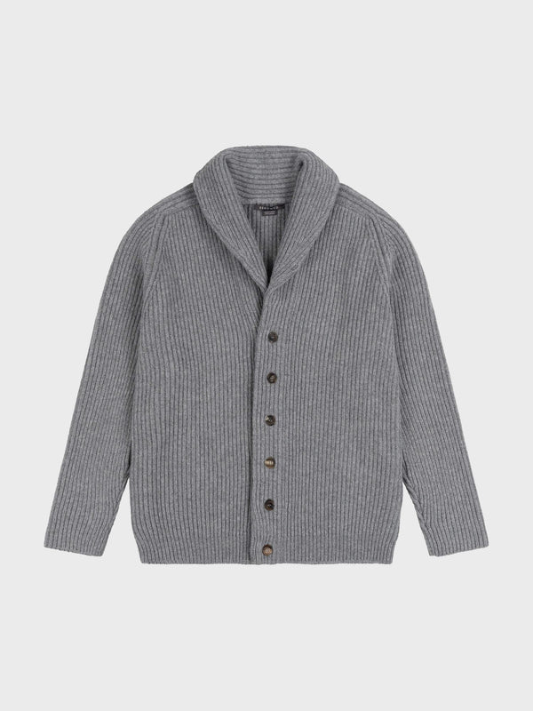 Begg & Co Men's Cashmere Shawl Collar Cardigan In Grey