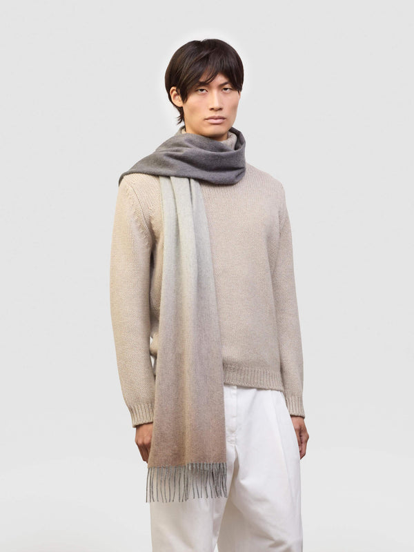 begg & co Men's Nuance Marbled Midnight Cashmere Scarf - Begg x Co