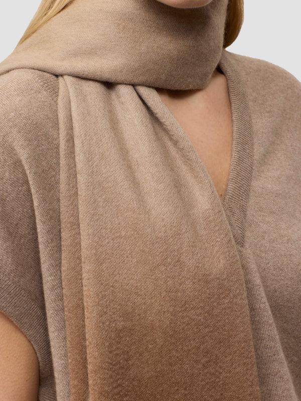 Begg & Co Nuance Womens Ombre Cashmere Scarf Caramel Coast - Begg X Co