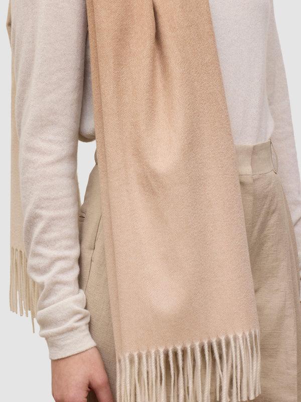 Begg & Co Nuance Womens Ombre Cashmere Scarf White Sands - Begg X Co