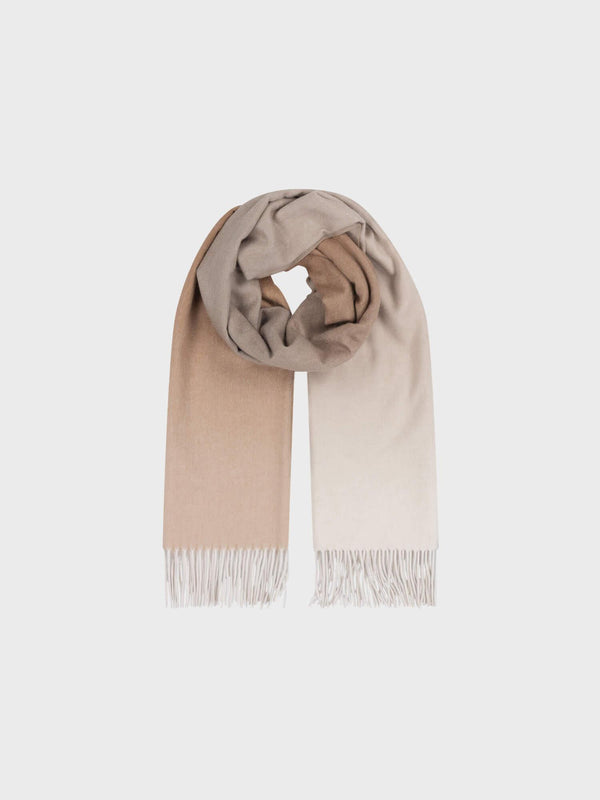 Begg & Co Nuance Womens Ombre Cashmere Scarf White Sands - Begg X Co