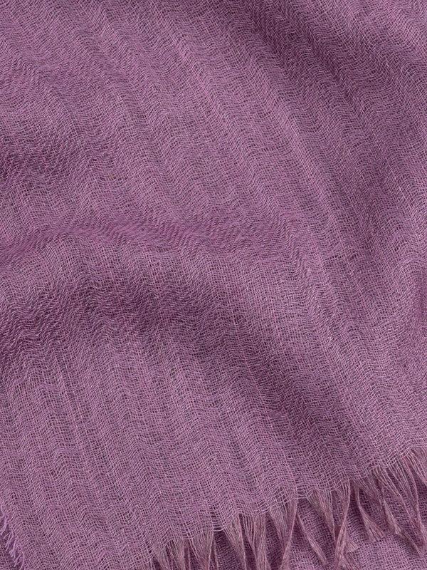 Begg & Co Staffa Plain Womens Cashmere Silk Scarf Mauve - Begg X Co