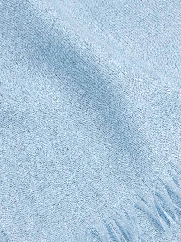 Begg & Co Staffa Plain Womens Cashmere Silk Scarf Spring Frost - Begg X Co