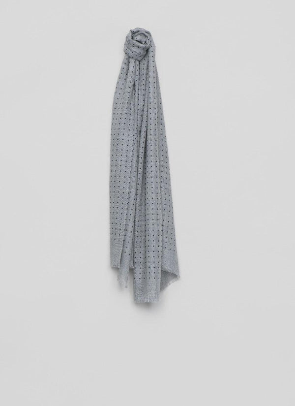 Begg & Co Wispy Hanover Mens Superfine Cashmere Scarf Flannel Navy