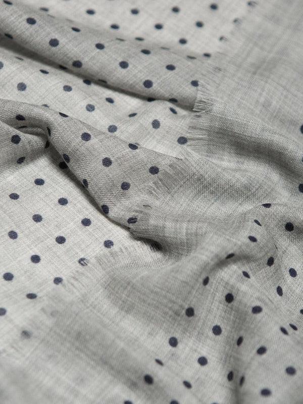 Begg & Co Wispy Hanover Mens Superfine Cashmere Scarf Flannel Navy