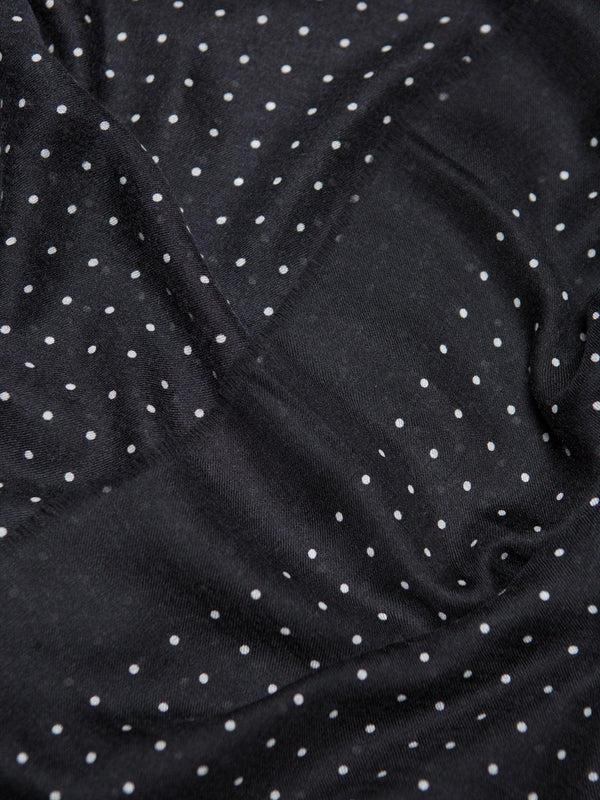 Begg & Co Wispy Hanover Womens Cashmere Scarf Black White