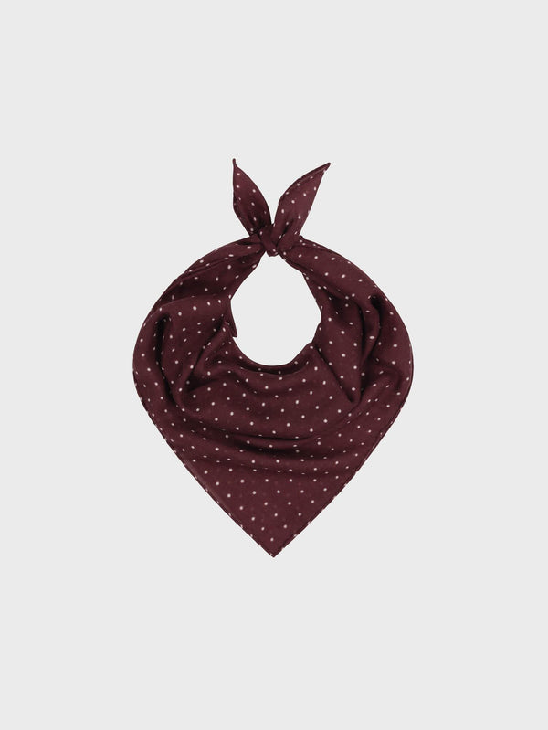 Begg & Co Wispy Hanover Womens Cashmere Square Scarf Burgundy White