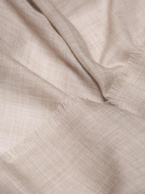 Begg & Co Wispy Solid Womens Superfine Cashmere Scarf Dark Natural - Begg X Co