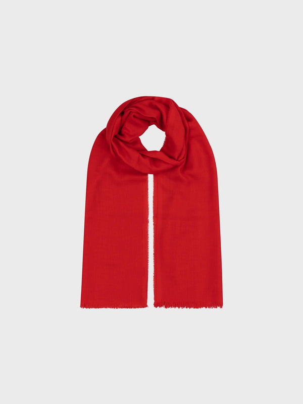 begg & co Wispy Solid Womens Superfine Cashmere Scarf Regal Red - Begg x Co