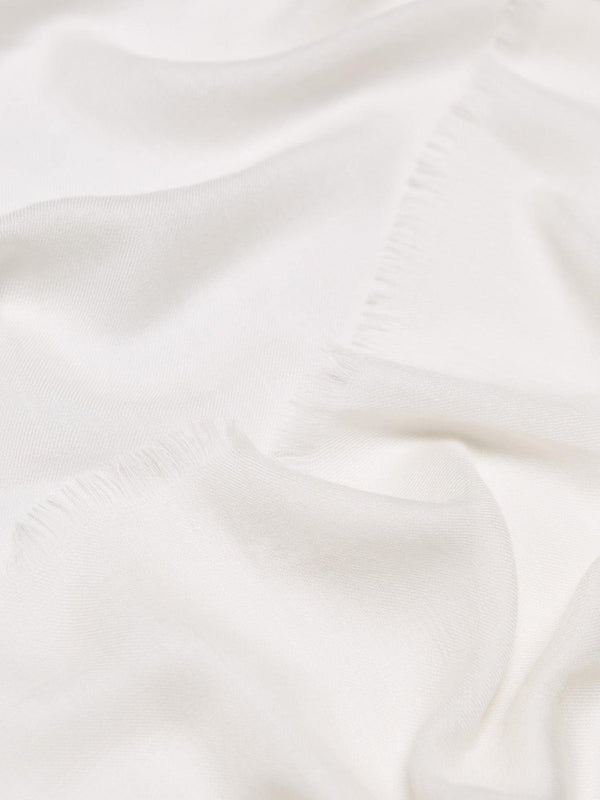 Begg & Co Wispy Solid Womens Superfine Cashmere Scarf Snow - Begg X Co