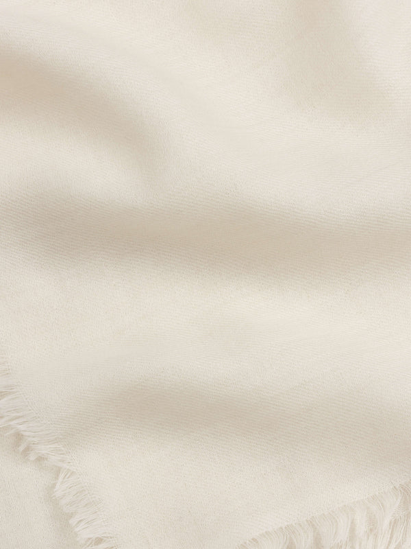 Begg & Co Wispy Women's Square Cashmere Scarf Snow - Begg X Co