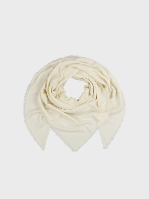 begg & co Wispy Women's Square Cashmere Scarf Snow - Begg x Co begg & co Wispy Women's Square Cashmere Scarf Snow - Begg x Co