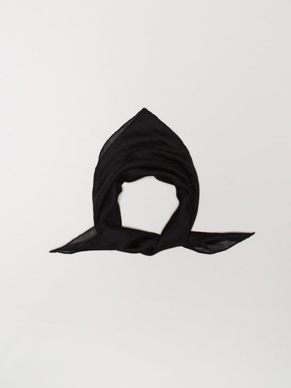 begg & co Wispy Womens Superfine Cashmere Square Scarf Black - Begg x Co