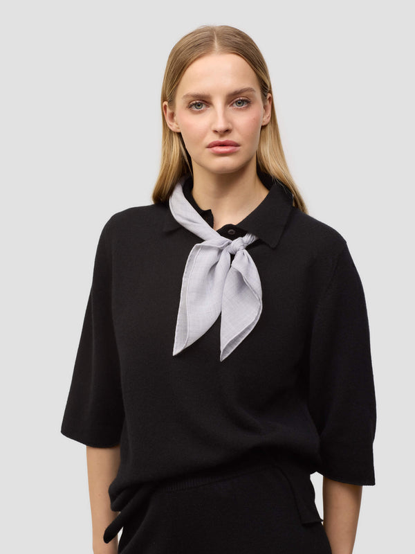 begg & co Wispy Womens Superfine Cashmere Square Scarf Silver