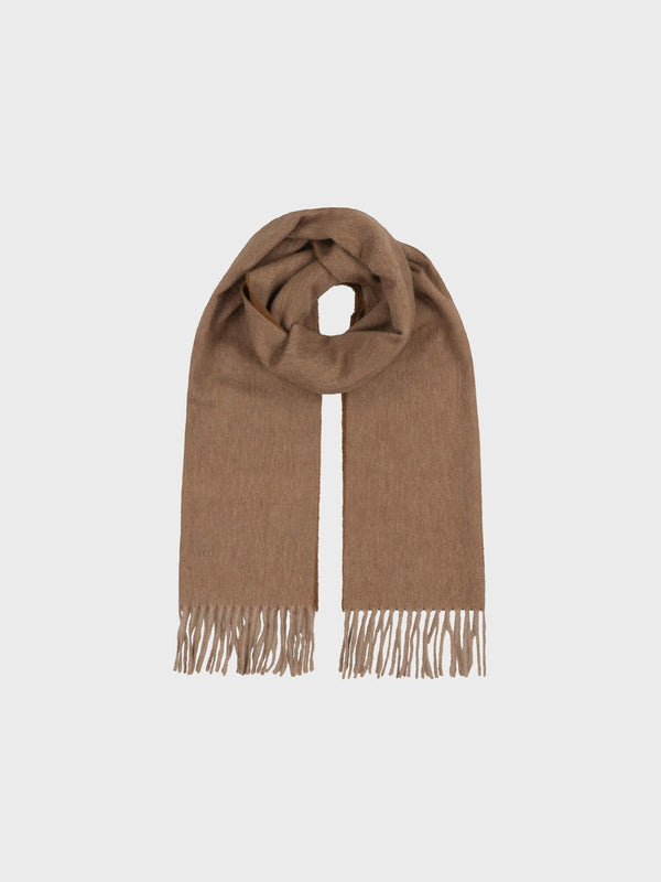 Begg & Co Women's Arran Reversible Cashmere Scarf Stone Vicuna