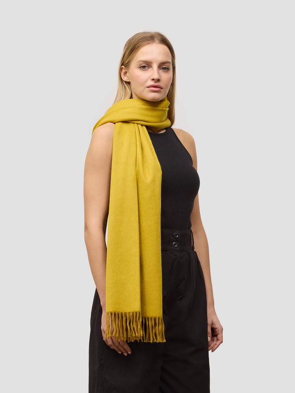 begg & co Women's Arran Solid Golden Honey Cashmere Stole - Begg x Co